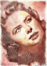 Portrait de Ingrid Bergman par Xavier Maitre