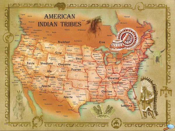 Carte des tribus indiennes