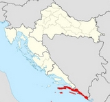Carte Dalmatie sud