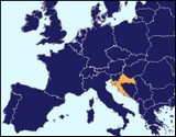 Carte Croatie dans l'Europe